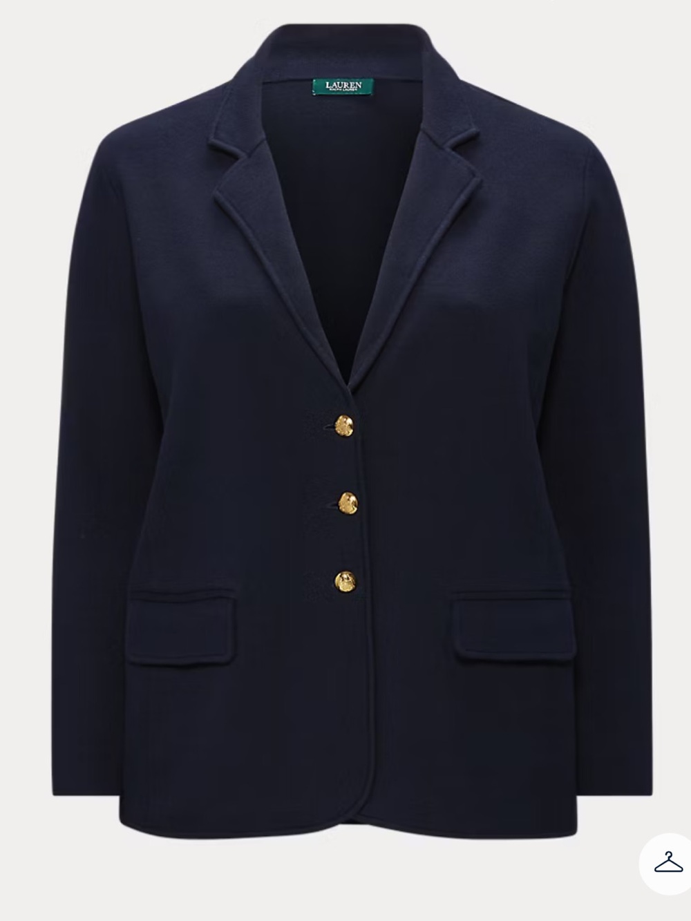 NWT Ralph Lauren Navy Cotten Blend Sweater Blazer